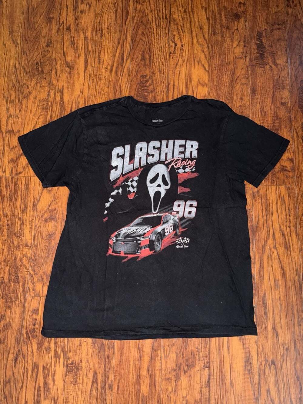 Ghost Face Slasher Racing 96 Horror Graphic T-Shirt Size L